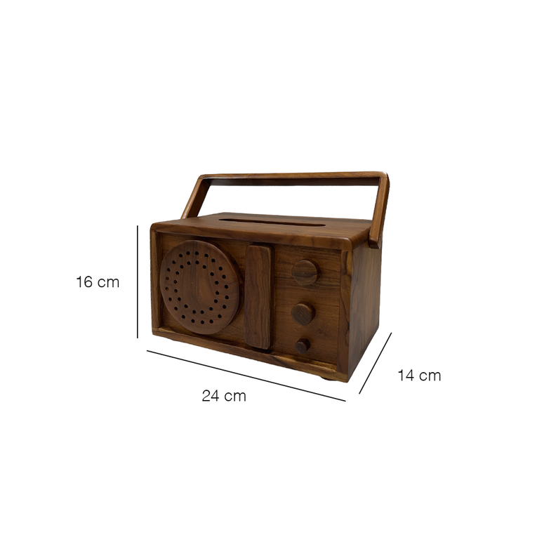 Vintage Teak Tissue Box
