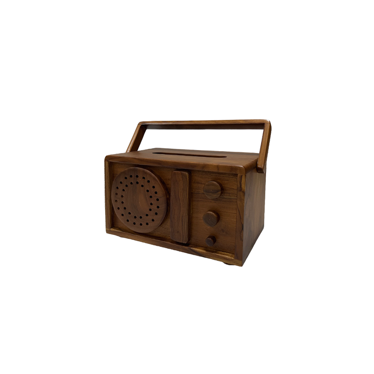 Vintage Teak Tissue Box