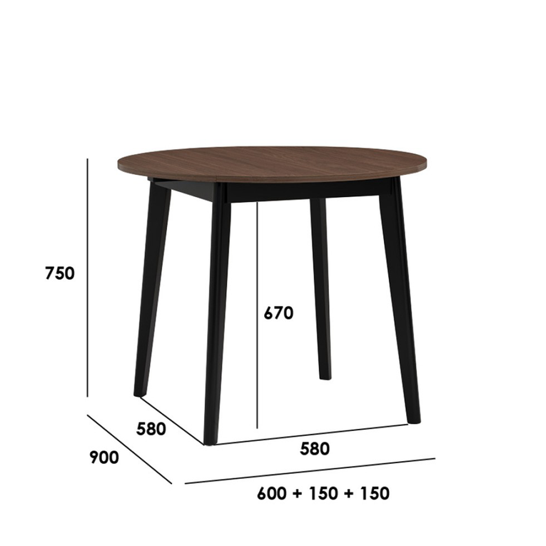 Oved Round Extended Dining Table