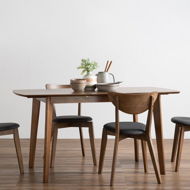 Harper Extendable Dining Set - Walnut