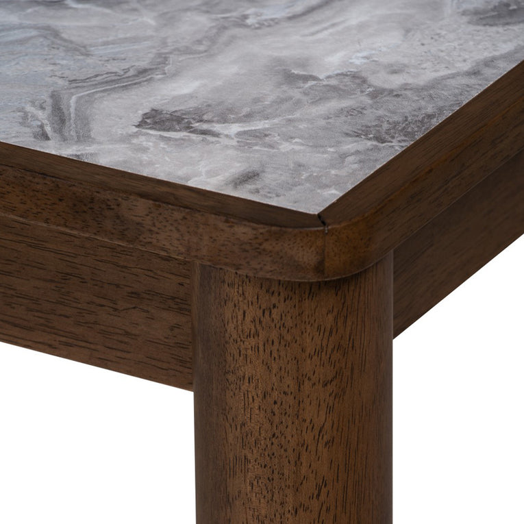 Andrea Walnut/Marble Dining Table-1.35m