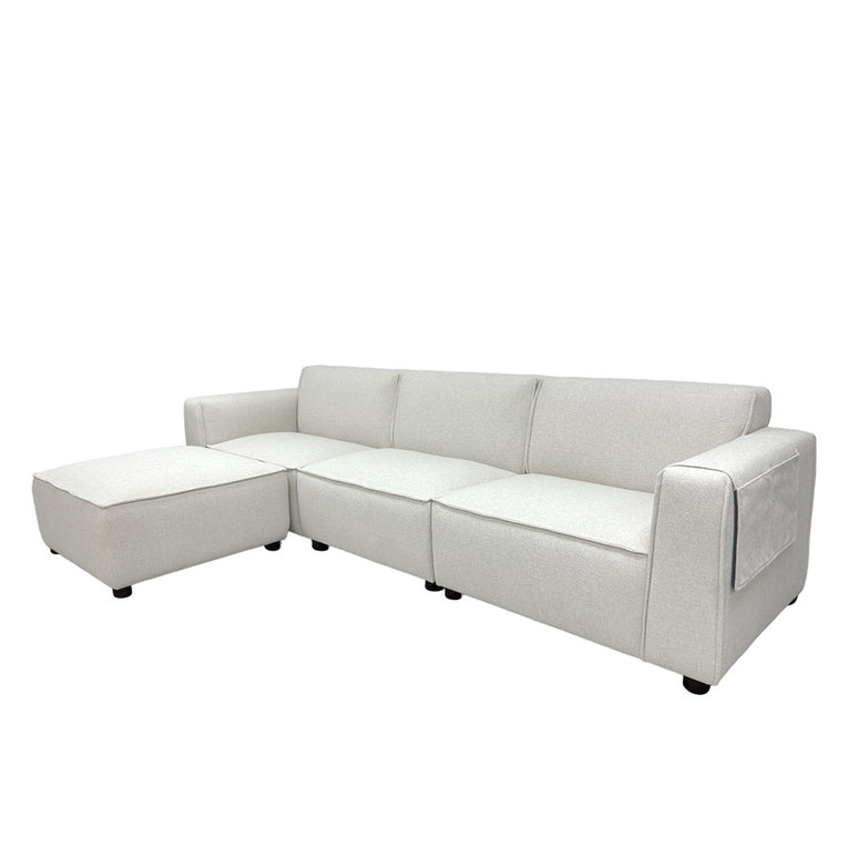 Bruno 4 Seater Modular Sofa With Ottoman