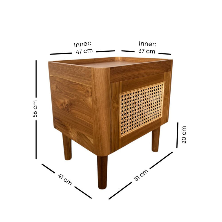 Bruno Teak Bedside Table