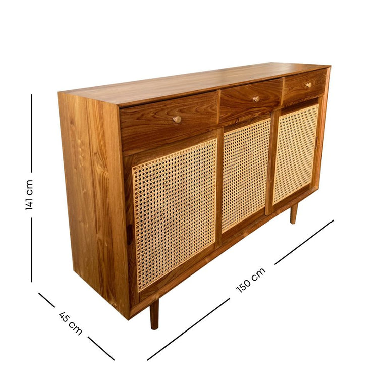 Bruno Rattan Sideboard-1.5m