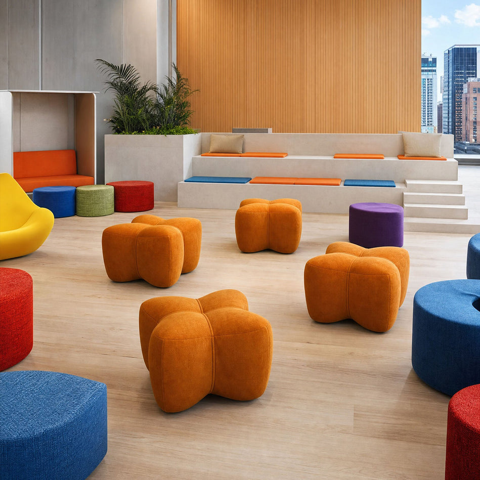 Clover Ottoman Zest Livings