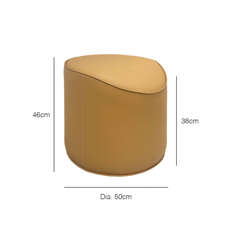 Dent Leather Ottoman - Limited Edition
