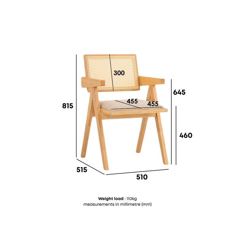 Nordic Rattan Dining Chair