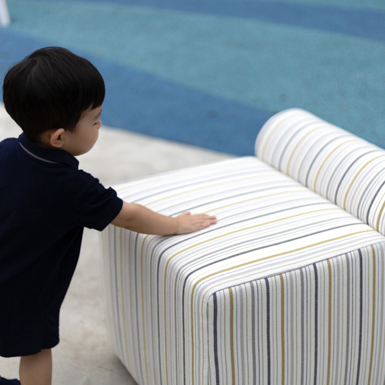 Coastal Designer Ottoman