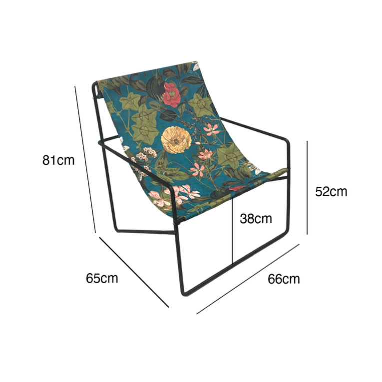 Coastal Designer Lounge Chair-Kingfisher