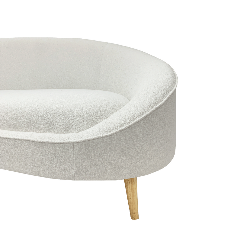 Paris 3 Seater Curve Sofa - AquaClean Boucle