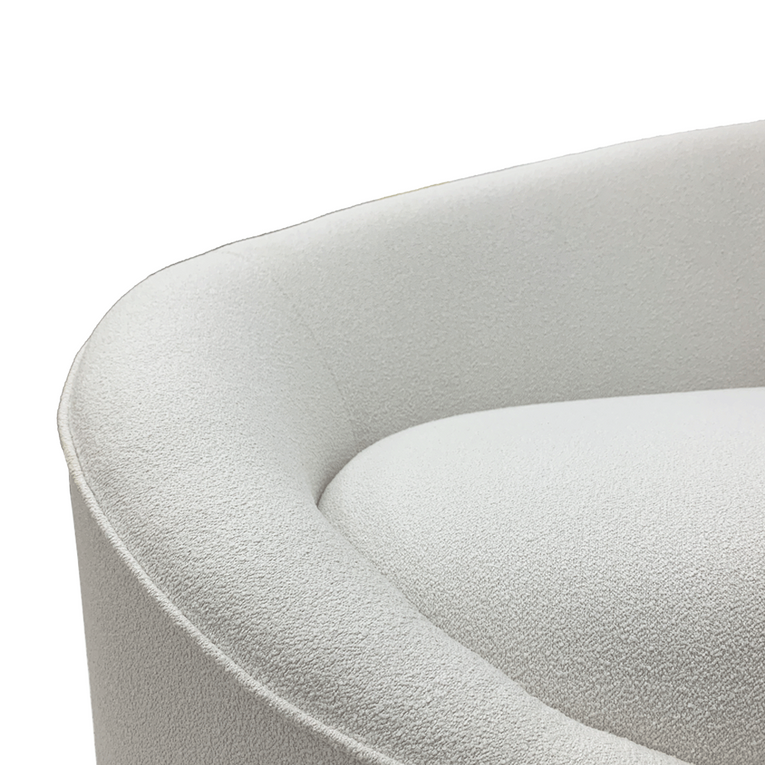 Paris 3 Seater Curve Sofa - AquaClean Boucle