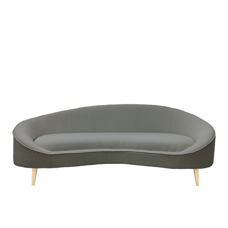 Paris 3 Seater Curve Sofa - AquaClean Boucle