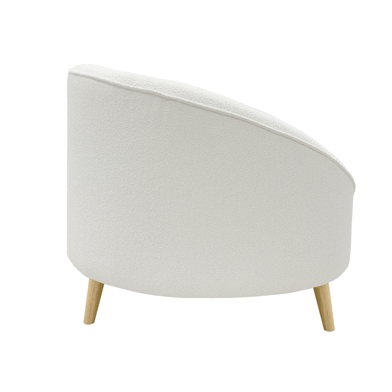 Paris 3 Seater Curve Sofa - AquaClean Boucle