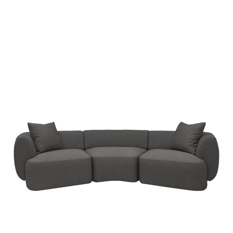 Pebble Curve 4 Seater Sectional Sofa - EcoClean