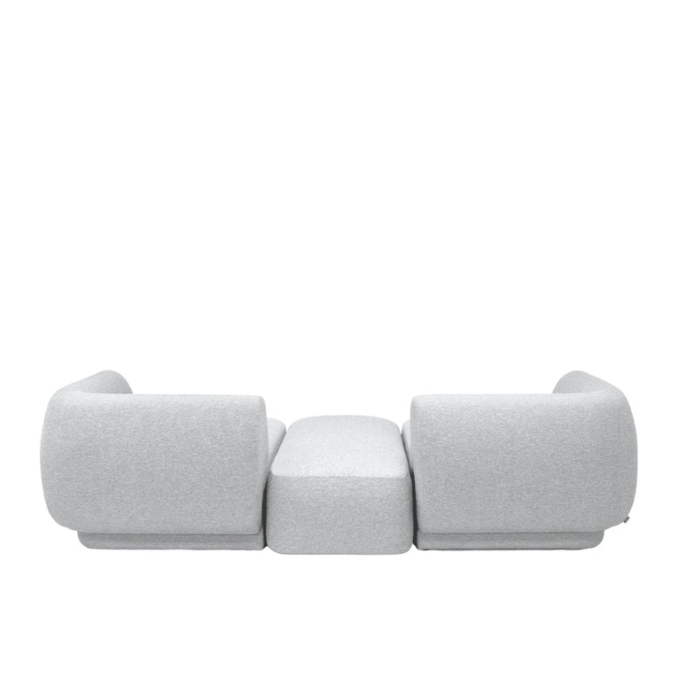 Pebble 4 Seater Sectional Sofa With Ottoman - EcoClean
