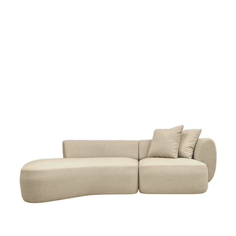 Pebble 3 Seater Chaise Sectional Sofa-EcoClean