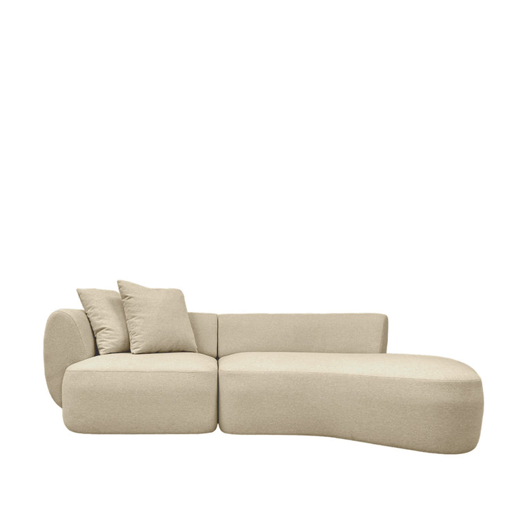 Pebble 3 Seater Chaise Sectional Sofa-EcoClean