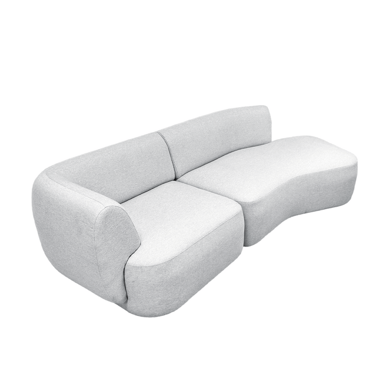 Pebble 3 Seater Chaise Sectional Sofa-EcoClean
