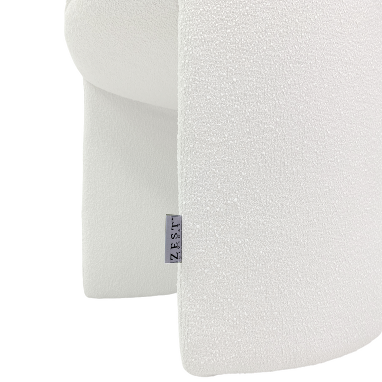 Stacy Boucle Dressing Stool - AquaClean