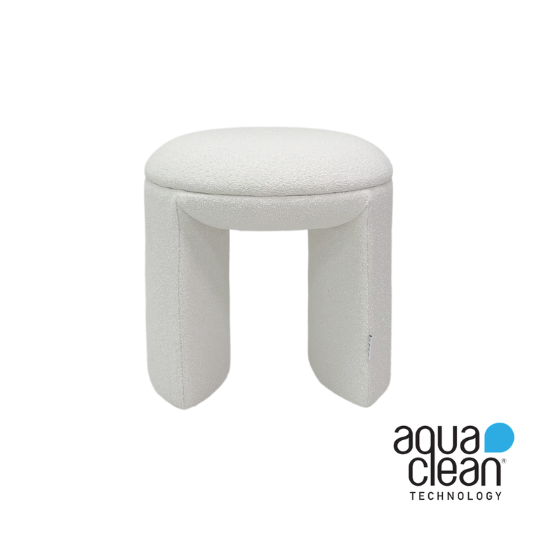Stacy Boucle Dressing Stool - AquaClean