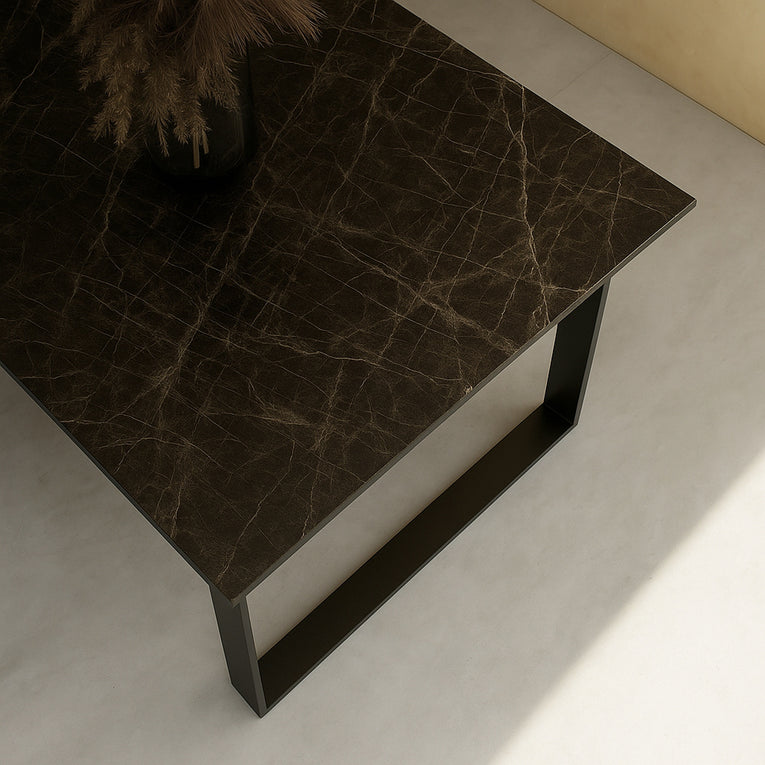 Trestle Marble Dining Table