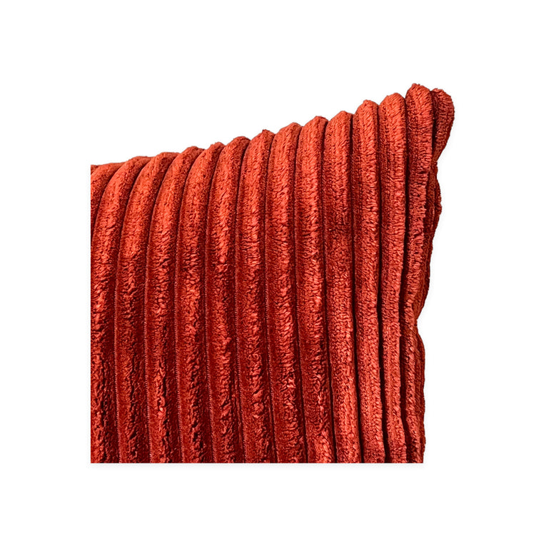 Red Ribbed Cushion