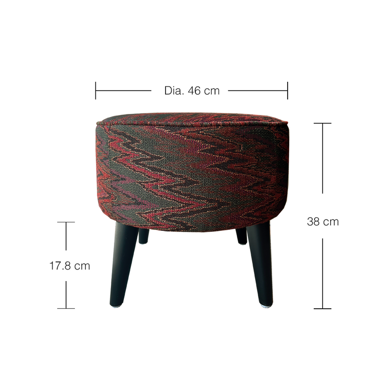 Batik Weave Ottoman