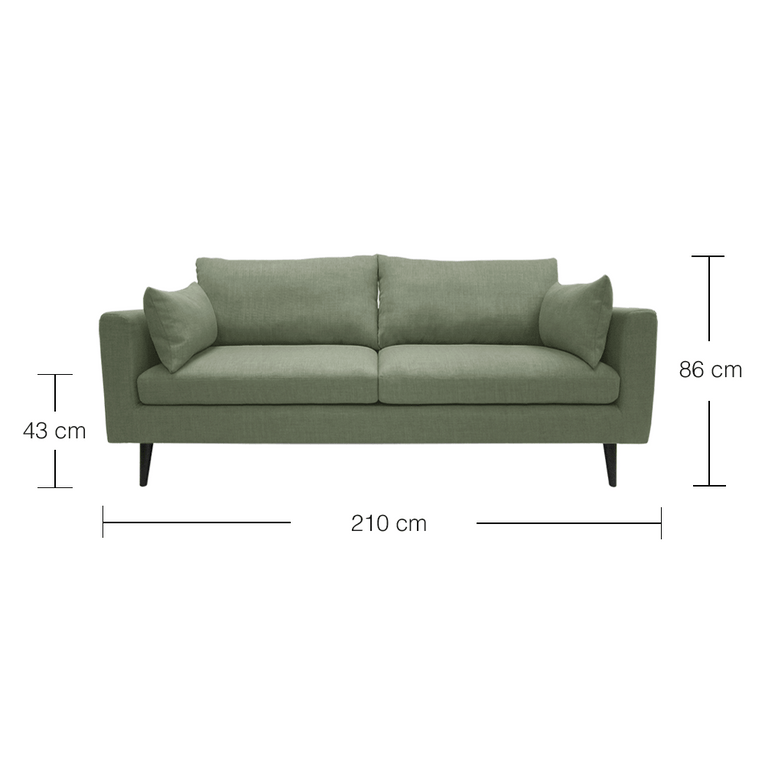 Benz 3 Seater Sofa - EcoClean