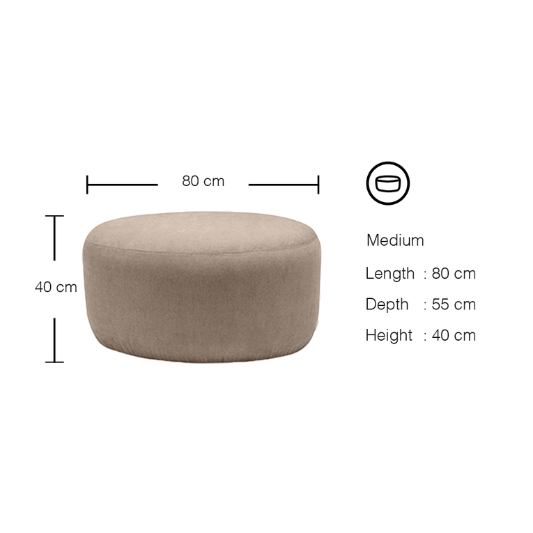 Pebble Ottoman